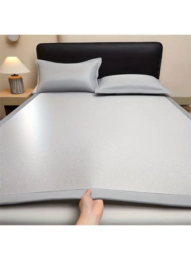 Blue Cooling Mat Set 3 Pieces 70 87 Inch By 78 74 Inch With Pillowcase Foldable Portable - Image 2